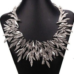 Leaf Cluster Statement Necklace